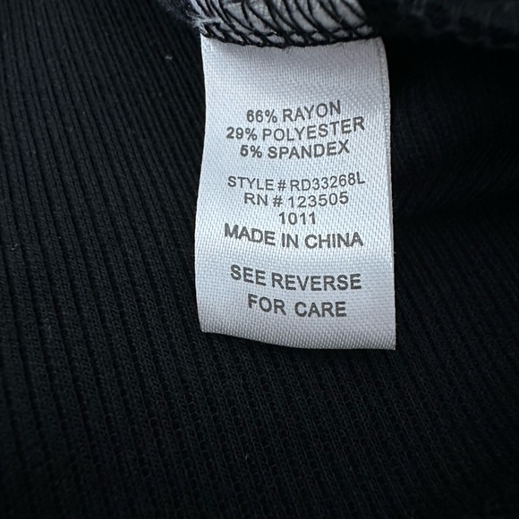 Hearts and Hips Black Button Front Knitted Midi Dress size large - Picture 5 of 9